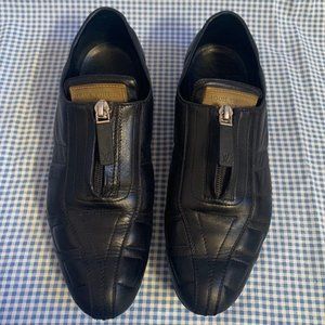 Louis Vuitton Black Leather Sneakers Size 38 Made in Italy